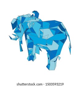 mosaics a elephant. abstract a elephant. pop art a elephant. lowpoly a elephant.