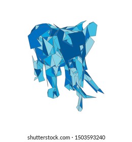 mosaics a elephant. abstract a elephant. pop art a elephant. lowpoly a elephant.