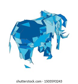 mosaics a elephant. abstract a elephant. pop art a elephant. lowpoly a elephant.