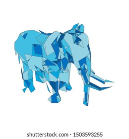 mosaics a elephant. abstract a elephant. pop art a elephant. lowpoly a elephant.