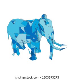 mosaics a elephant. abstract a elephant. pop art a elephant. lowpoly a elephant.