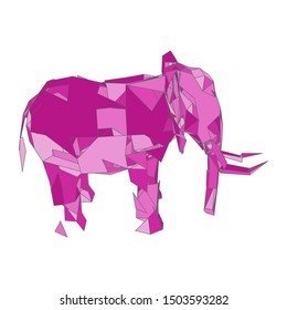 mosaics a elephant. abstract a elephant. pop art a elephant. lowpoly a elephant.