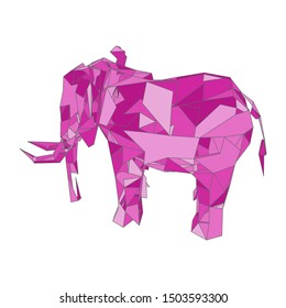 mosaics a elephant. abstract a elephant. pop art a elephant. lowpoly a elephant.