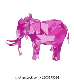 mosaics a elephant. abstract a elephant. pop art a elephant. lowpoly a elephant.