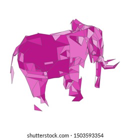 mosaics a elephant. abstract a elephant. pop art a elephant. lowpoly a elephant.