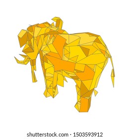 mosaics a elephant. abstract a elephant. pop art a elephant. lowpoly a elephant.