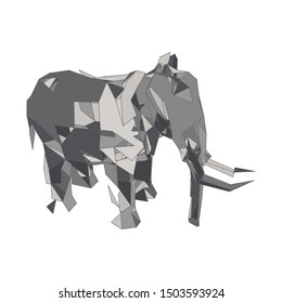 mosaics a elephant. abstract a elephant. pop art a elephant. lowpoly a elephant.