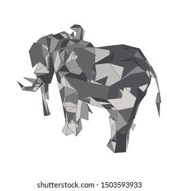 mosaics a elephant. abstract a elephant. pop art a elephant. lowpoly a elephant.