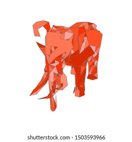 mosaics a elephant. abstract a elephant. pop art a elephant. lowpoly a elephant.