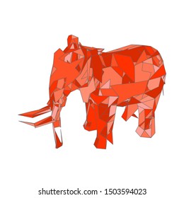 mosaics a elephant. abstract a elephant. pop art a elephant. lowpoly a elephant.