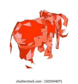 mosaics a elephant. abstract a elephant. pop art a elephant. lowpoly a elephant.