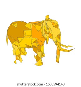 mosaics a elephant. abstract a elephant. pop art a elephant. lowpoly a elephant.