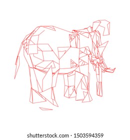 mosaics a elephant. abstract a elephant. pop art a elephant. lowpoly a elephant.