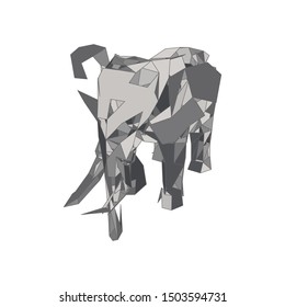 mosaics a elephant. abstract a elephant. pop art a elephant. lowpoly a elephant.