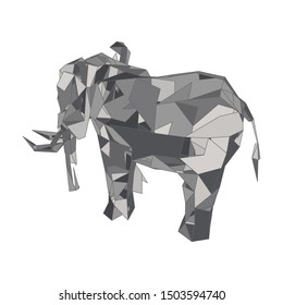 mosaics a elephant. abstract a elephant. pop art a elephant. lowpoly a elephant.