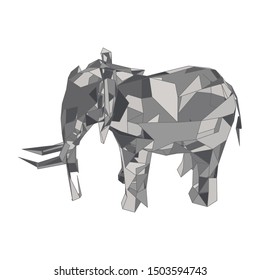 mosaics a elephant. abstract a elephant. pop art a elephant. lowpoly a elephant.