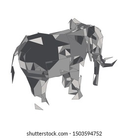 mosaics a elephant. abstract a elephant. pop art a elephant. lowpoly a elephant.