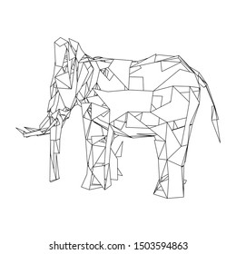 mosaics a elephant. abstract a elephant. pop art a elephant. lowpoly a elephant.