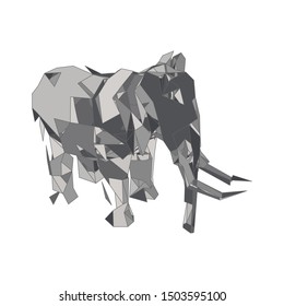 mosaics a elephant. abstract a elephant. pop art a elephant. lowpoly a elephant.