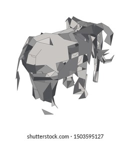 mosaics a elephant. abstract a elephant. pop art a elephant. lowpoly a elephant.