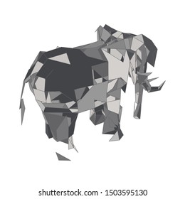 mosaics a elephant. abstract a elephant. pop art a elephant. lowpoly a elephant.