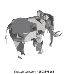 mosaics a elephant. abstract a elephant. pop art a elephant. lowpoly a elephant.