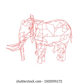 mosaics a elephant. abstract a elephant. pop art a elephant. lowpoly a elephant.