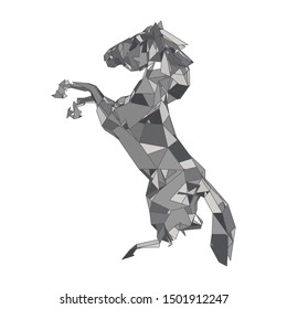 mosaics a horse. abstract a horse. pop art a horse. lowpoly a horse.