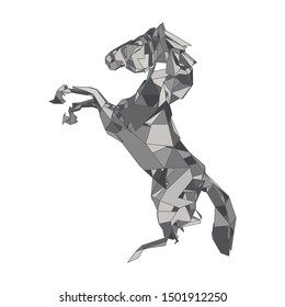 mosaics a horse. abstract a horse. pop art a horse. lowpoly a horse.