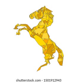 mosaics a horse. abstract a horse. pop art a horse. lowpoly a horse.