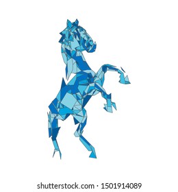 mosaics a horse. abstract a horse. pop art a horse. lowpoly a horse.