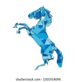 mosaics a horse. abstract a horse. pop art a horse. lowpoly a horse.