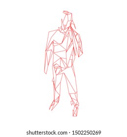 mosaics a man. abstract a man. pop art a man. lowpoly a man.