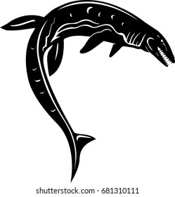 Mosasaur Silhouette