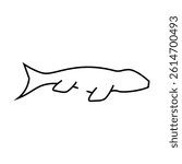 mosasaurus dinosaur line icon vector. mosasaurus dinosaur sign. isolated contour symbol black illustration