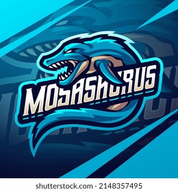 Mosasaurus esport mascot logo design