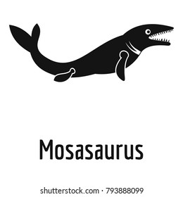 Mosasaurus icon. Simple illustration of mosasaurus vector icon for web.