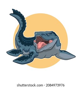 mosasaurus vector illustration design good for t-shirt 