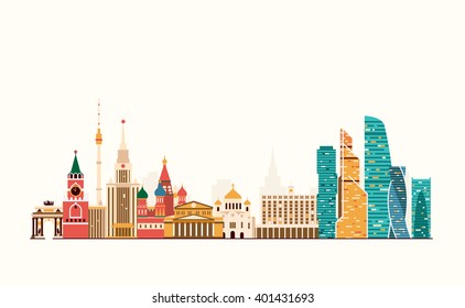 Moscow abstract skyline