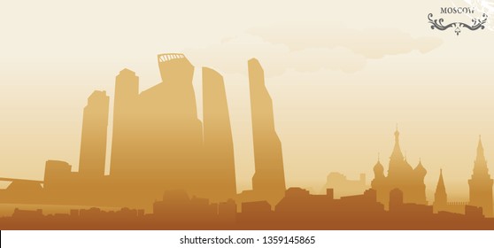moscow abstract vector illustration