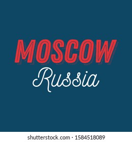 Moscow city calligraphy vector quote