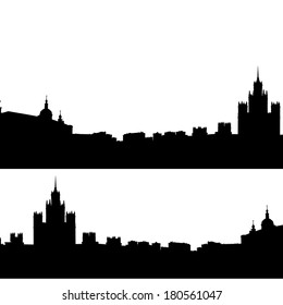  Moscow city silhouette skyline vector illustration