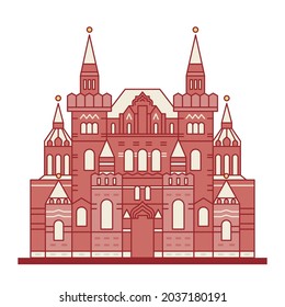 Moscow landmark vector icon. Russian museum vector illustration.