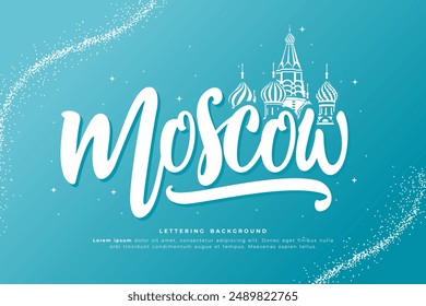 diseño de Vector de fondo con letras de moscú