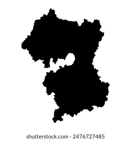 Moscow Oblast map, administrative division of Russia. Vector illustration.
