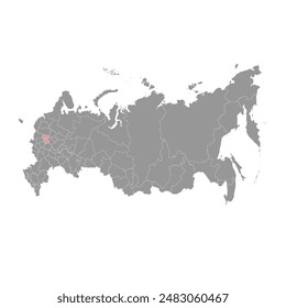 Moscow Oblast map, administrative division of Russia. Vector illustration.