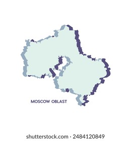 Moscow Oblast Map - World Map International vector template. Russia region silhouette vector illustration