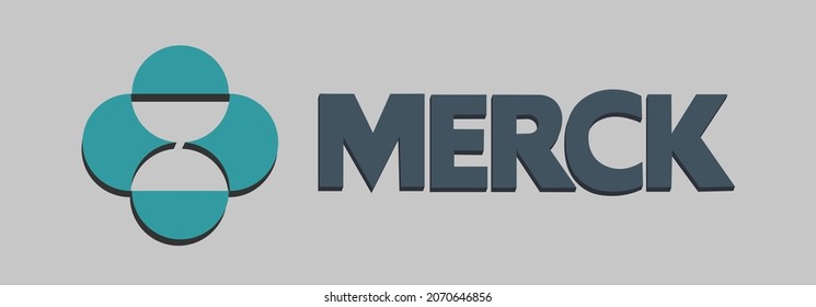 Moscow, Russia - November 7, 2021: MERCK Logo. Merck Is An American Multinational Pharmaceutical Company.