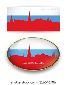 Moscow Russia signs - vector illustration