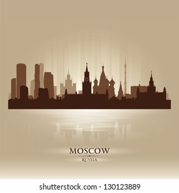 Moscow Russia skyline city silhouette